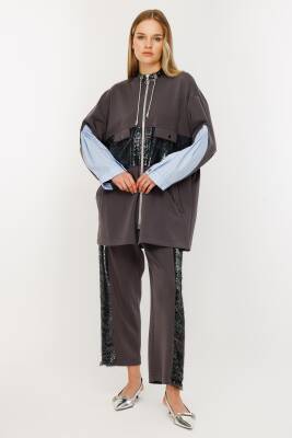GHİSA ÇİZGİLİ TAKIM GRİ - 2
