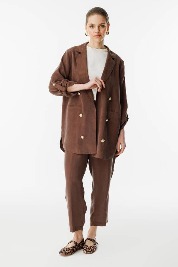 GHİSA KAHVE CEKET PANTOLON TAKIM - 3