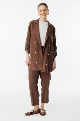 GHİSA KAHVE CEKET PANTOLON TAKIM - 5