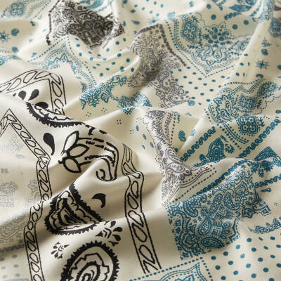 İPEKEVİ BEYAZ PATCHWORK DESEN İPEK ŞAL - 3