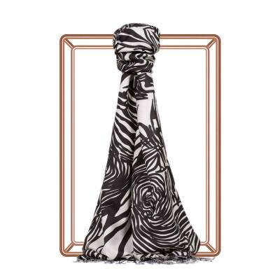 İPEKEVİ ZEBRA DESEN İPEK ŞAL - 1
