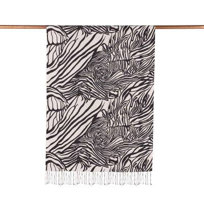 İPEKEVİ ZEBRA DESEN İPEK ŞAL - 4
