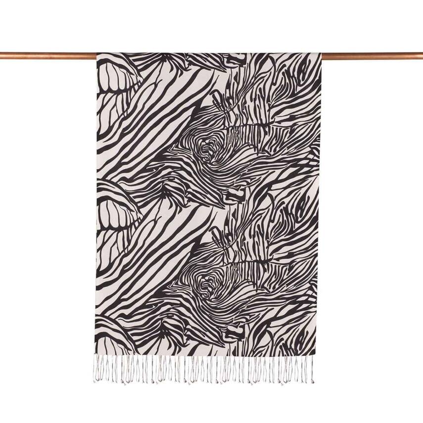 İPEKEVİ ZEBRA DESEN İPEK ŞAL - 4