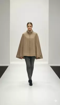 MİCCA HAFİF ASTARSIZ PELERİN LATTE - 2