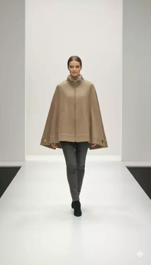 MİCCA HAFİF ASTARSIZ PELERİN LATTE - 2