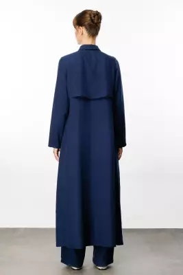 MİCCA İPEKÇE DOKULU PANTOLON TAKIM LACİVERT - 3