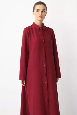 MİCCA İPEKÇE DOKULU PANTOLON TAKIM BORDO - 4