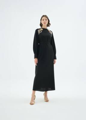 SENNA ROSE ELBİSE SİYAH - ÖZSELAM