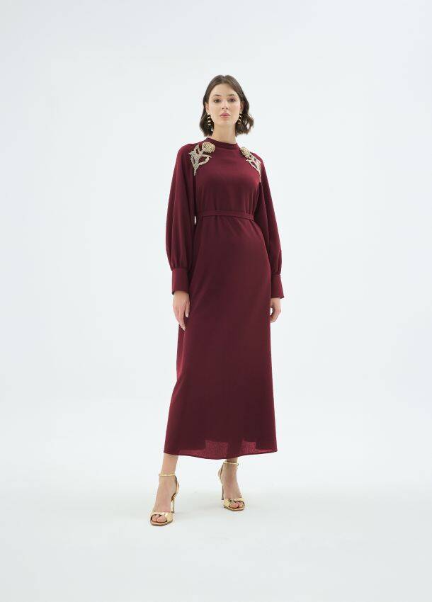 SENNA ROSE ELBİSE VİŞNE - 1